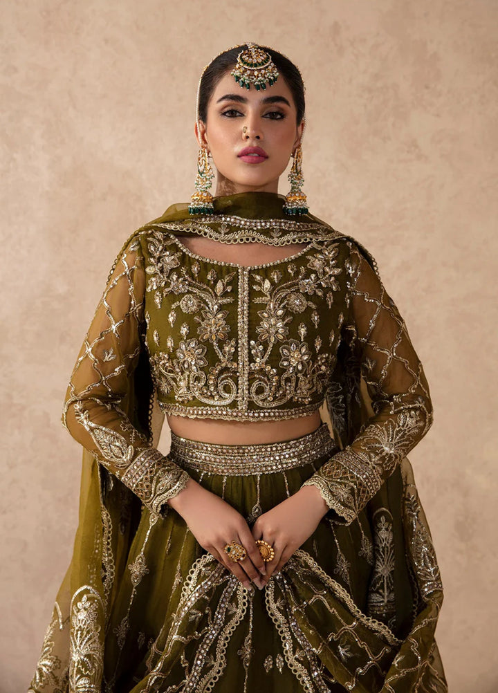Zarposh Unstitched Embroidered Organza 3 Piece Suits ZP26UF Maya - Festive Collection
