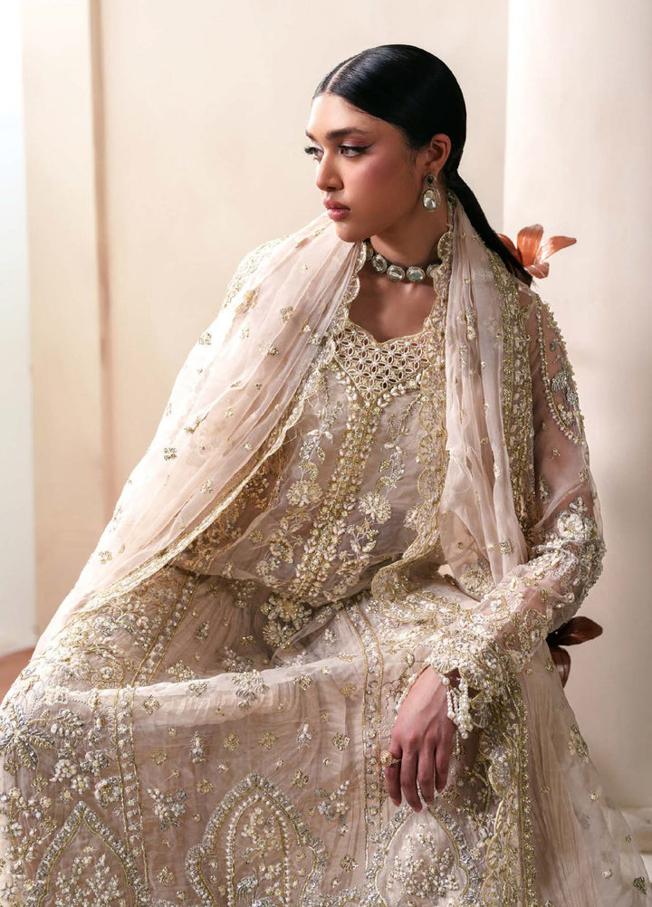 Starlet Jewels by Emaan Adeel Unstitched Embroidered Organza 3 Piece Suit EA26USF Howlite - Festive Collection