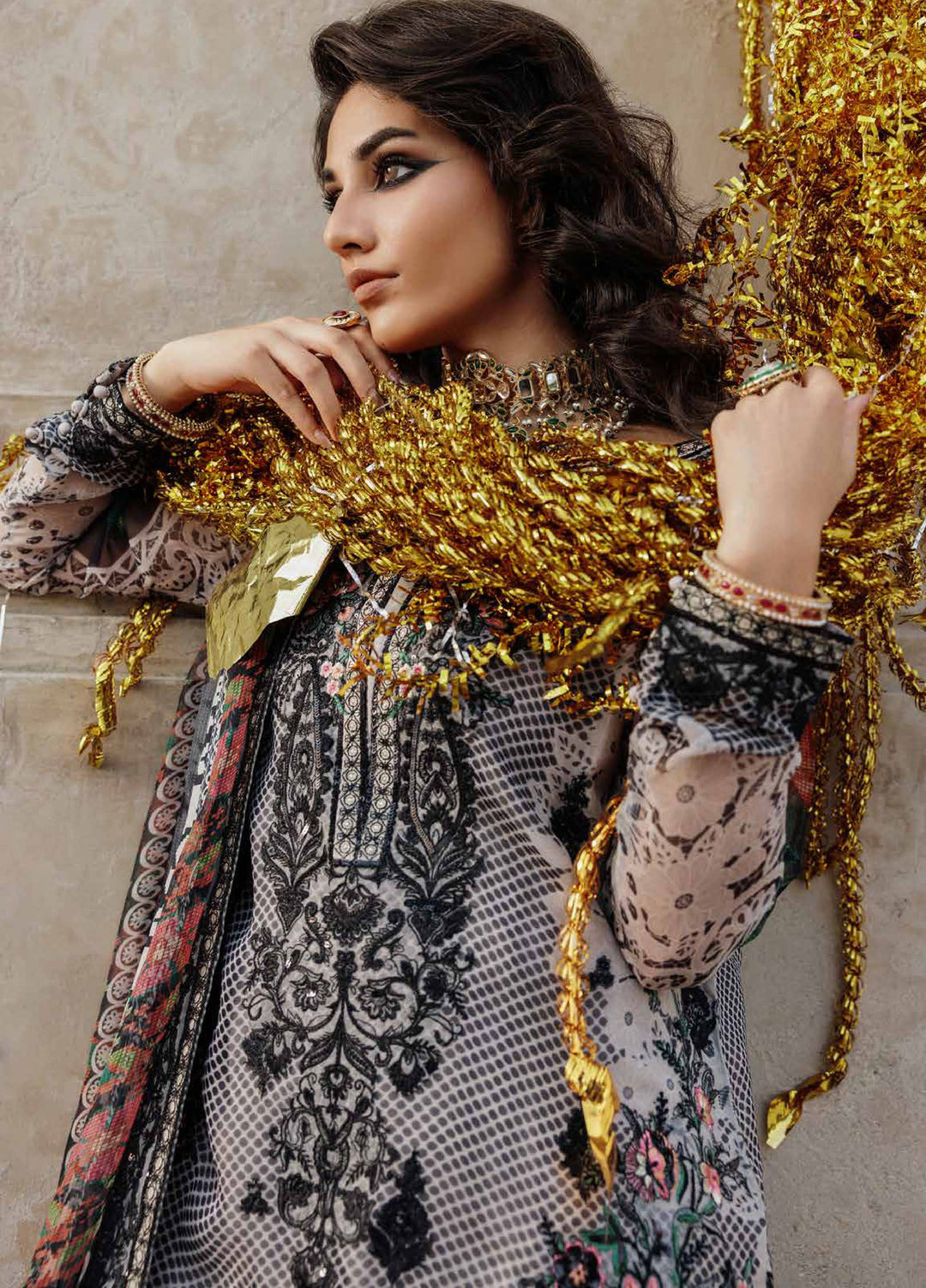 Vasal by Charizma Unstitched Luxury Chiffon Embroidered Suits 3 Piece CRZ25LC VSL25-44 - Festive Collection