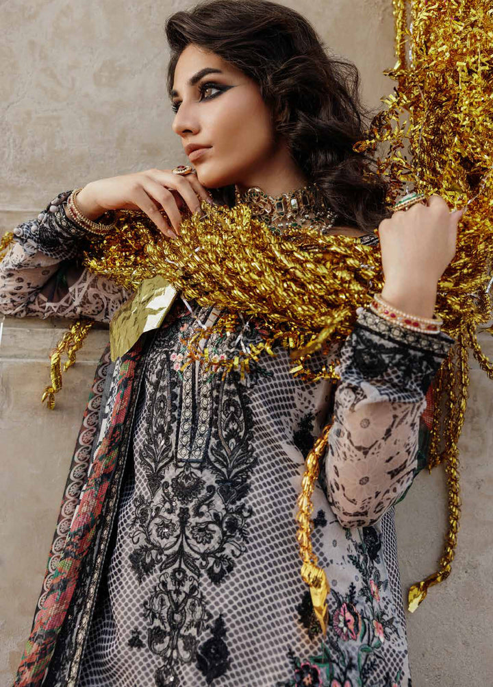 Vasal by Charizma Unstitched Luxury Chiffon Embroidered Suits 3 Piece CRZ25LC VSL25-44 - Festive Collection