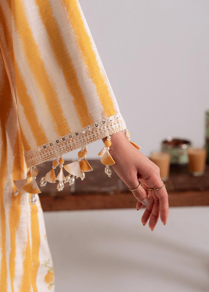 Cross Stitch Unstitched RTS Khaddar Embroidered Suits 3 Piece CS25KW D-06 Ochre Bliss - Winter Collection