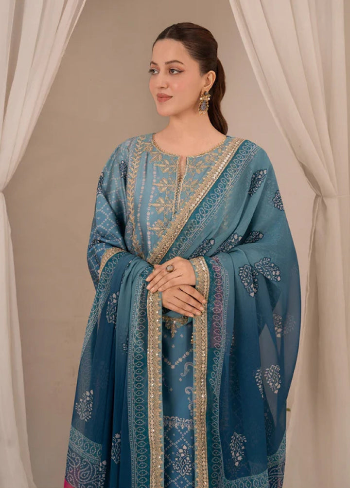 Bandhani by Chandan Nagri Women Pret Embroidered Silk 3 Piece Suit Ruya - Formals Collection
