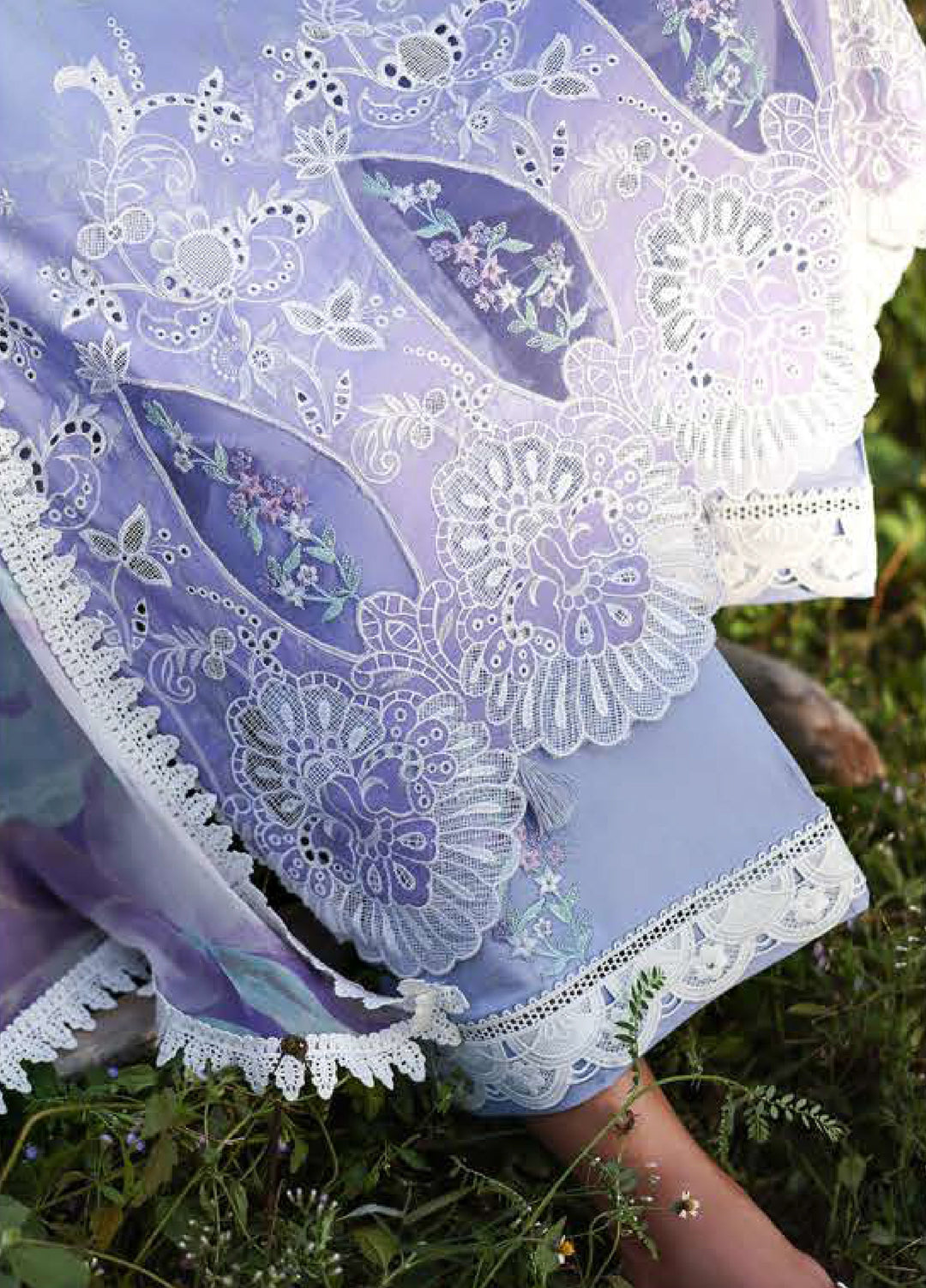 Solace by Mushq Unstitched Chikankari Lawn 3 Piece Suit MU26ULS Ombre Whisper MUNSS260203 - Festive Collection