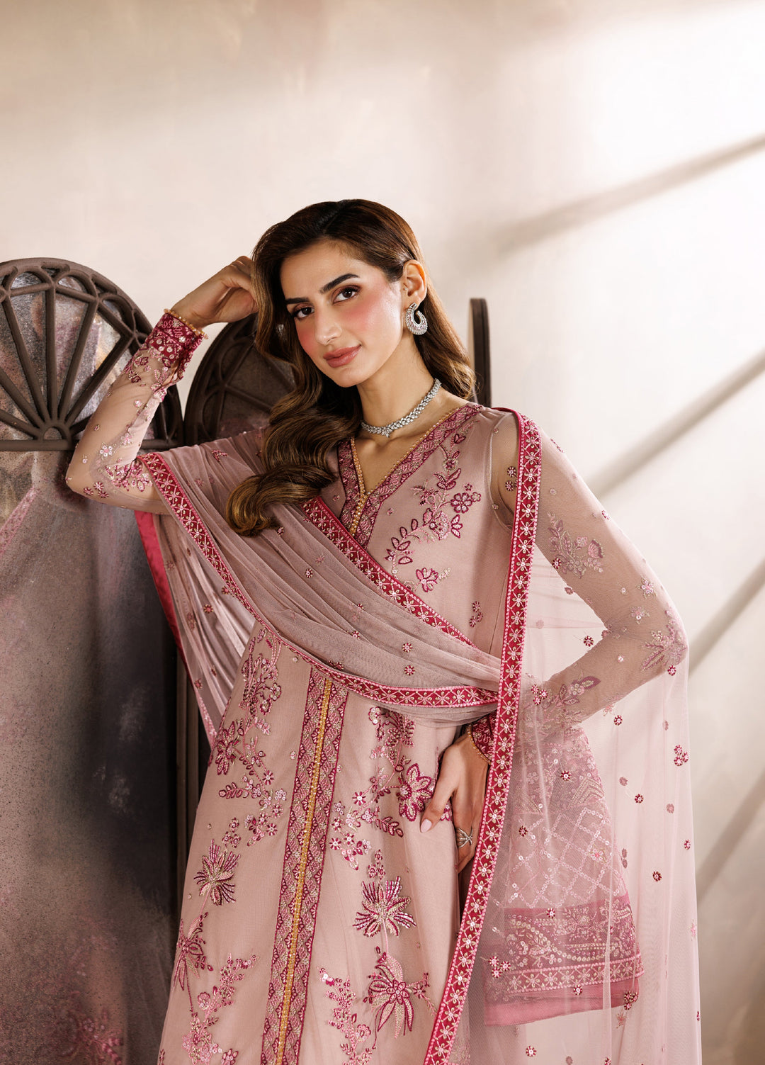 Zaryah by Zarif Unstitched Embroidered Net 3 Piece Suit ZR26UZF ZF-ZYR-PARISA-02 - Festive Collection