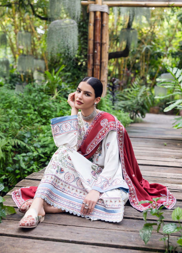 Symphony Hemline by Mushq Unstitched Karandi Embroidered 3 Piece MU25SK Coper Blaze - Winter Collection