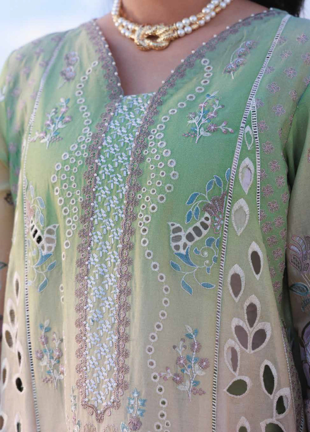 Aman by Nureh Unstitched Embroidered Luxury Lawn 3 Piece Suit NU26UA NE-228 - Festive Collection