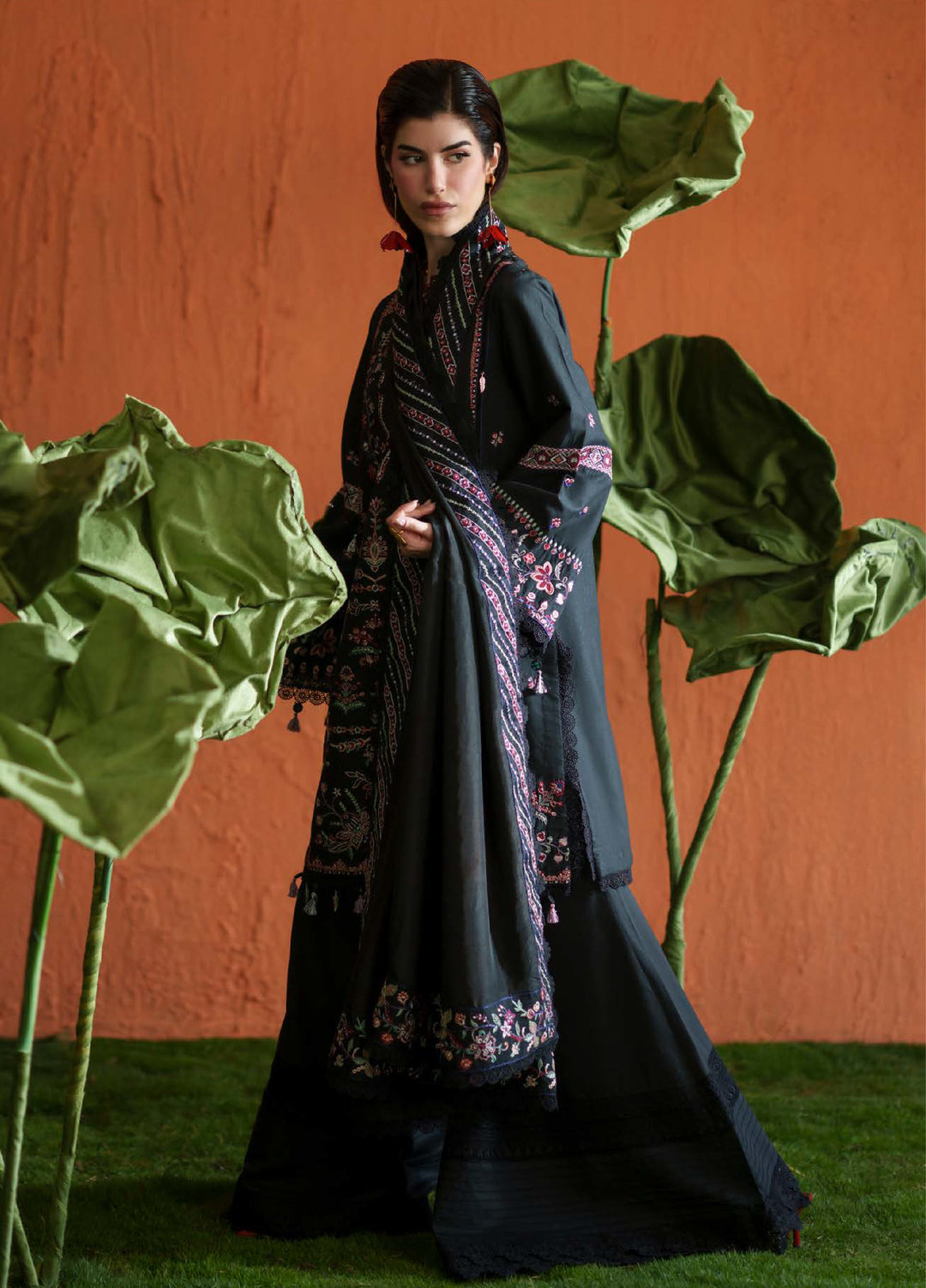 Blooming Flower by Zariya Unstitched Embroidered Lawn 3 Piece Suit ZRY26ULB ZARETA ZB-60109 - Festive Collection