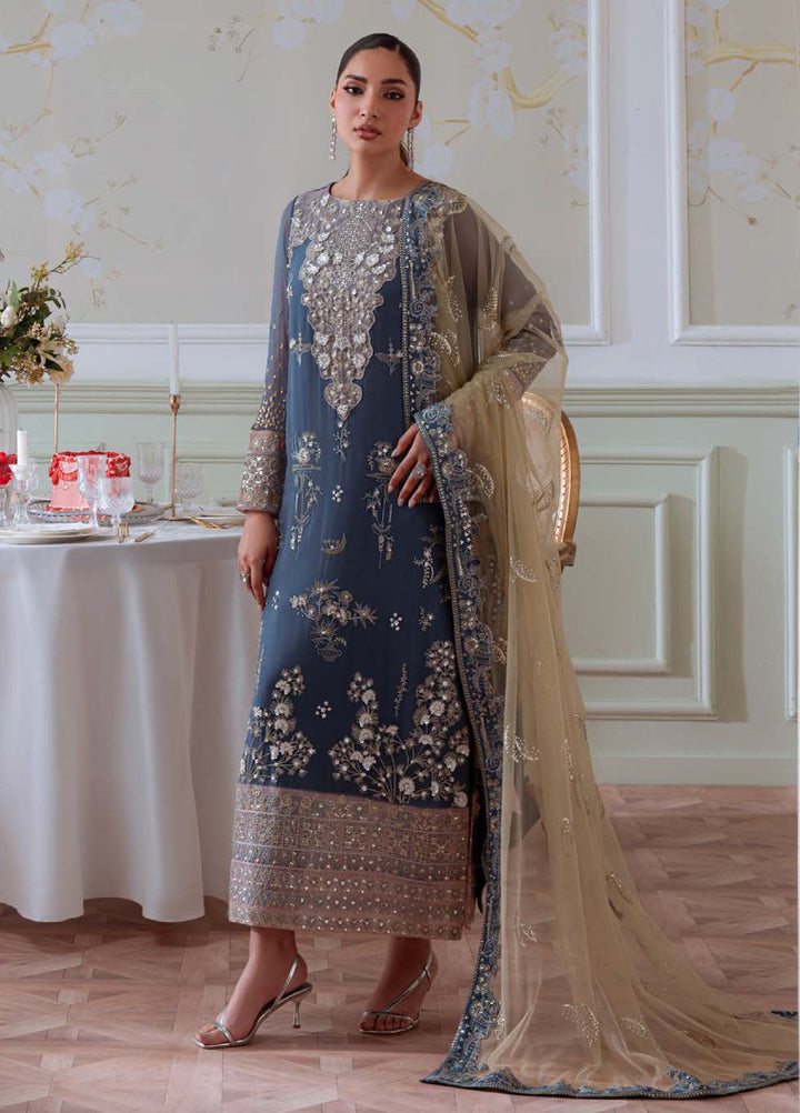 Elanora by Nureh Embroidered Unstitched Luxury Chiffon 3 Piece Suits NU25EC NEL-82 - Festive Collection