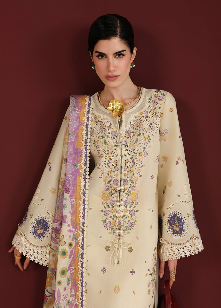 Iris by Jazmin Unstitched Embroidered Lawn 3 Piece Suit JZ26ULI IL26-D01 - Eid Collection