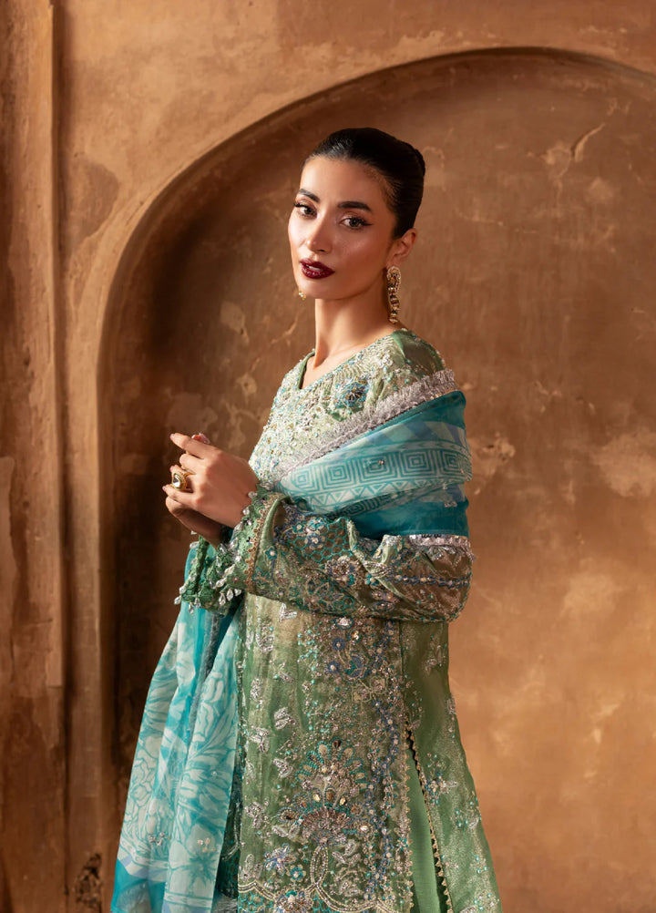 Ember by Aylin Unstitched Zari Embroidered Suits 3 Piece AYL25EF D7-Ocean Bloom - Festive Collection