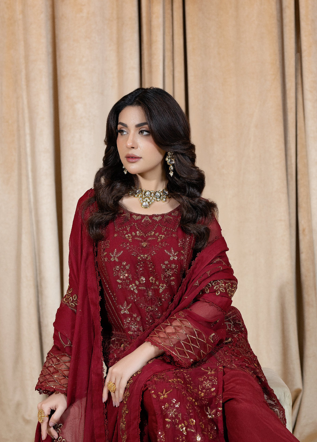 Daastan Raum by Sarb Unstitched Embroidered Chiffon 3 Piece Suit RS26UCD DCL-05 - Festive Collection