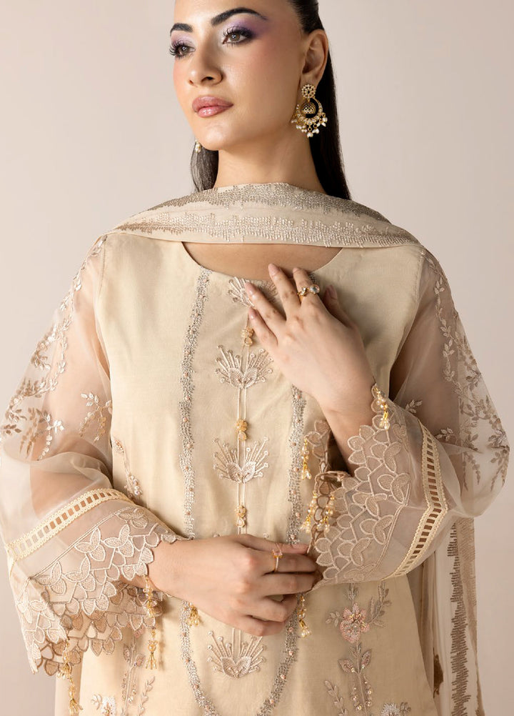 Aura by Zebtan RTW Embroidered Organza 3 Piece Suit ZB26UAL A-07 - Festive Collection