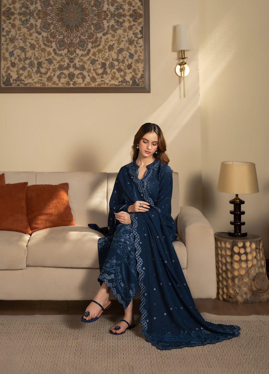 Neeshay Winter Reverie Unstitched Karandi Embroidered Suits 3 Piece NSH25WR Eirene - Winter Collection