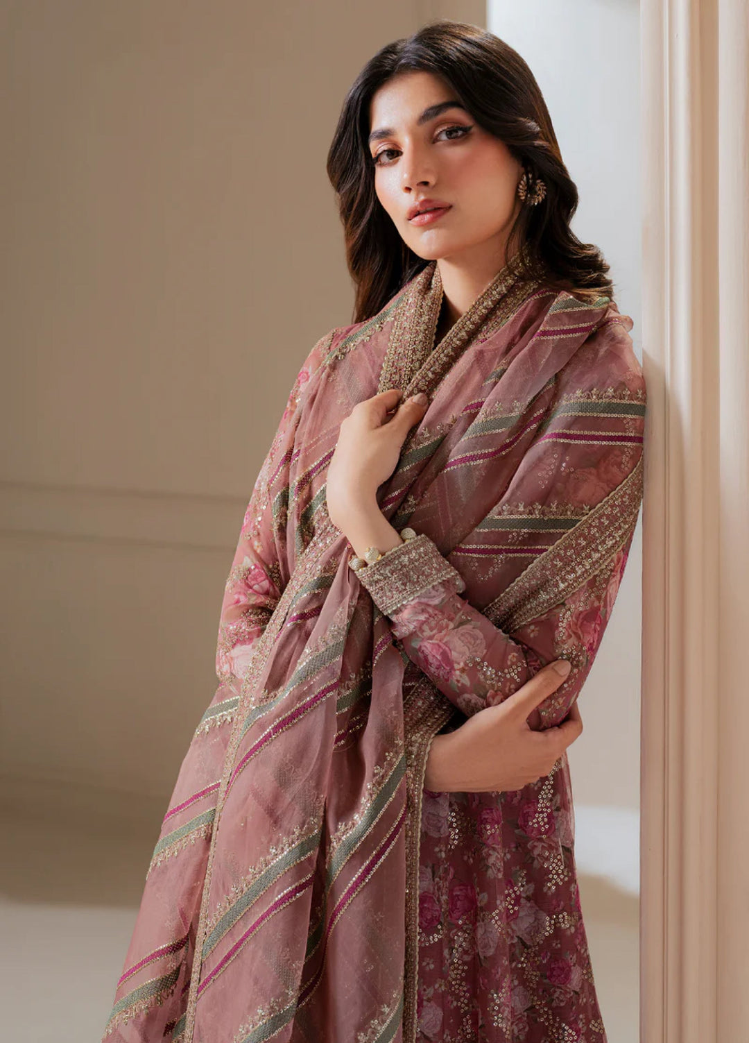 Jazmin Unstitched Chiffon Embroidered Suits 3 Piece JZ25CF JZ-UC-D3064 - Festive Collection