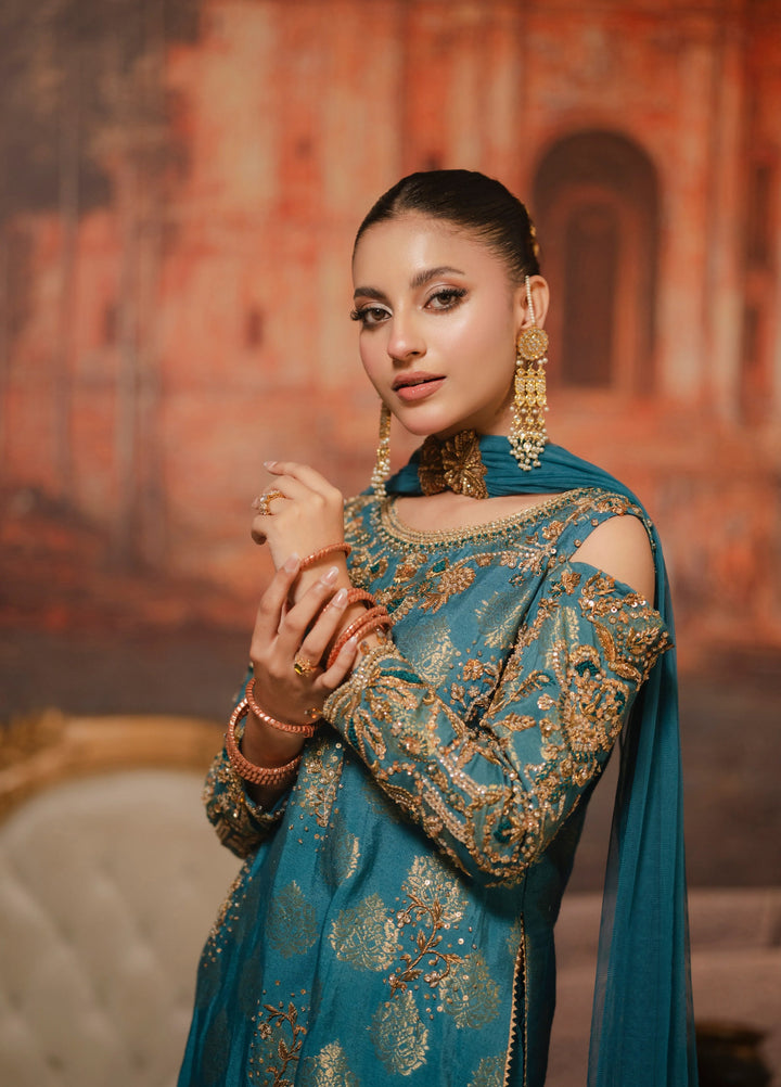 Lia by Miras Women Pret 3 Piece Embroidered Banarsi Khaddi NAZA - Festive Collection