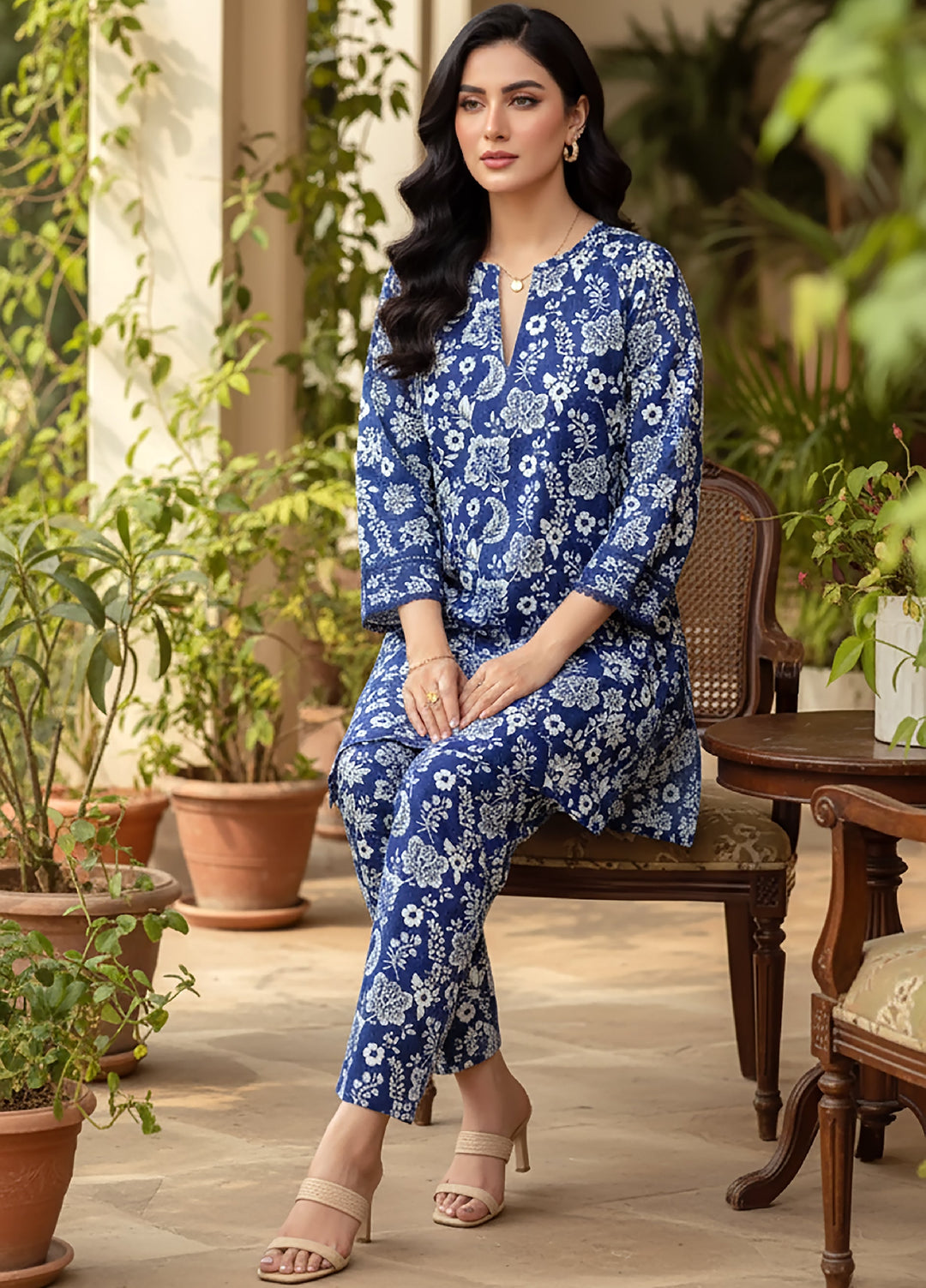 Lakhany Women Co Ord Pret Printed Cambric 2 Piece LG-IZ-0450 - Winter Collection