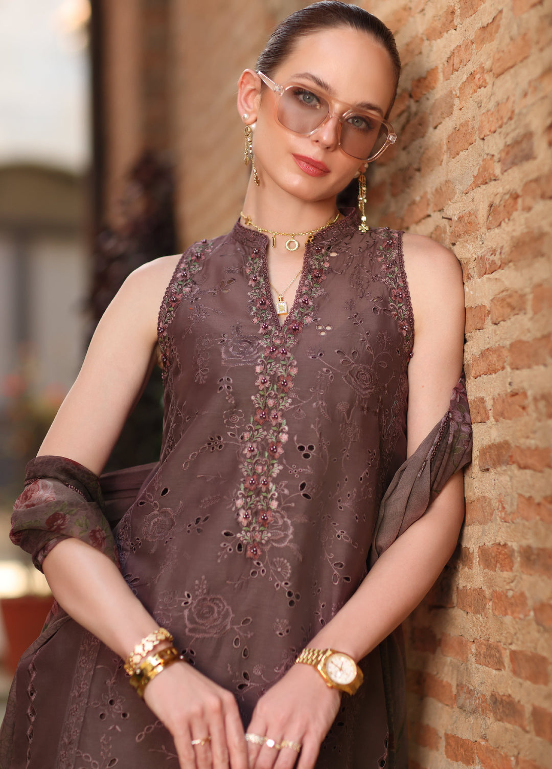 Noor by Saadia Asad Unstitched Embroidered Laserkari Lawn 3 Piece Suit SA26ULNL D3 - Lawn Collection