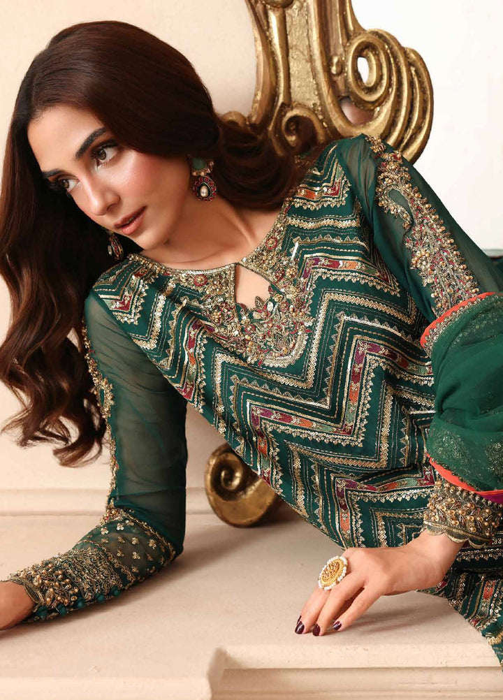 Dastan E Jashan by Charizma Unstitched Embroidered Chiffon 3 Piece Suit CHR26UDJ DJW6-07 - Wedding Collection
