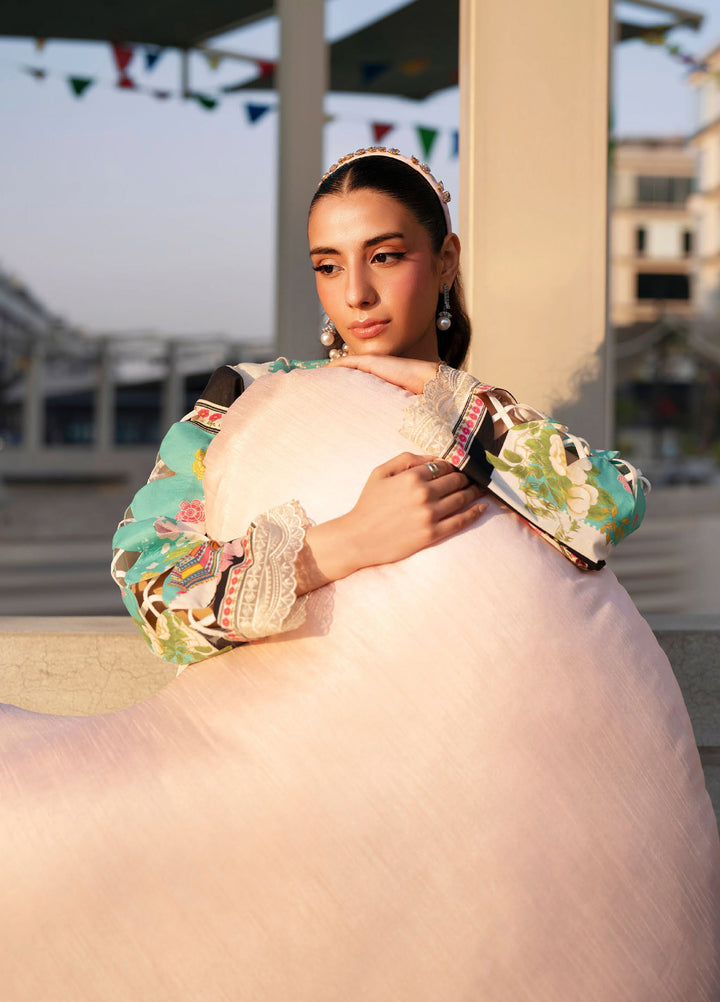 Broadway by Mahnur Unstitched Embroidered Lawn 3 Piece Suit MN26UB BW-007 - Summer Collection