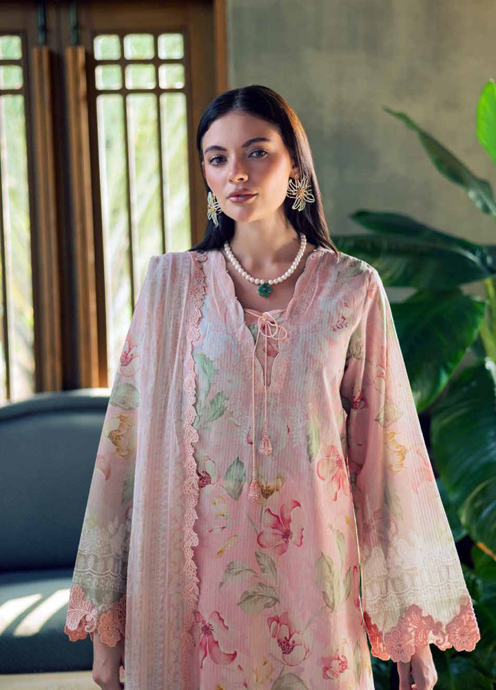 Gardenia by Nureh Unstitched Embroidered Lawn 3 Piece Suit NU26UGL NSG-208 - Summer Collection