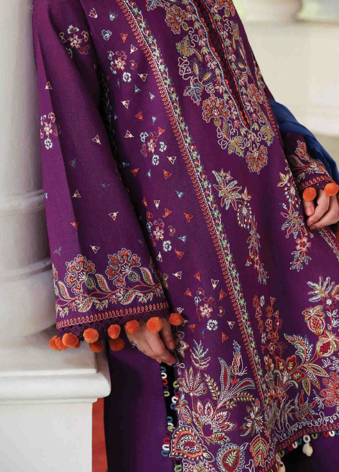 Amaris by Republic Womenswear Unstitched Luxury Shawl Khaddar Embroidered Suits 3 Piece RW25AS D-3 - Winter Collection