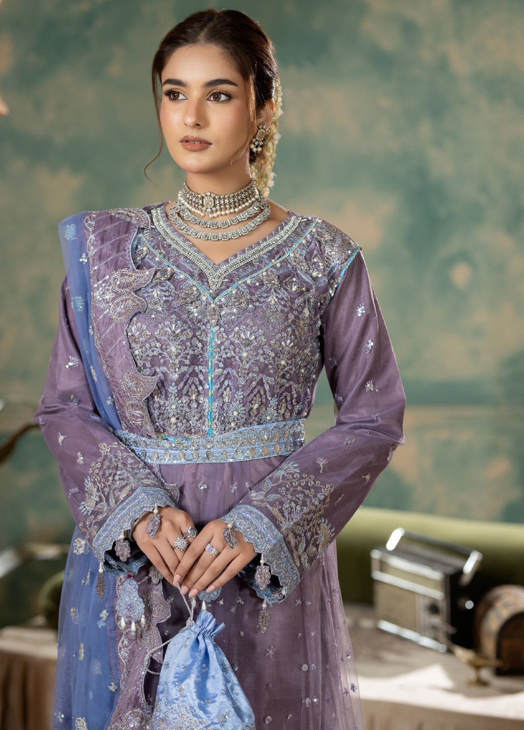 Sara Jahan Women RTW Embroidered Net 3 Piece Suit SJ26RF SJ-1024 - Festive Collection