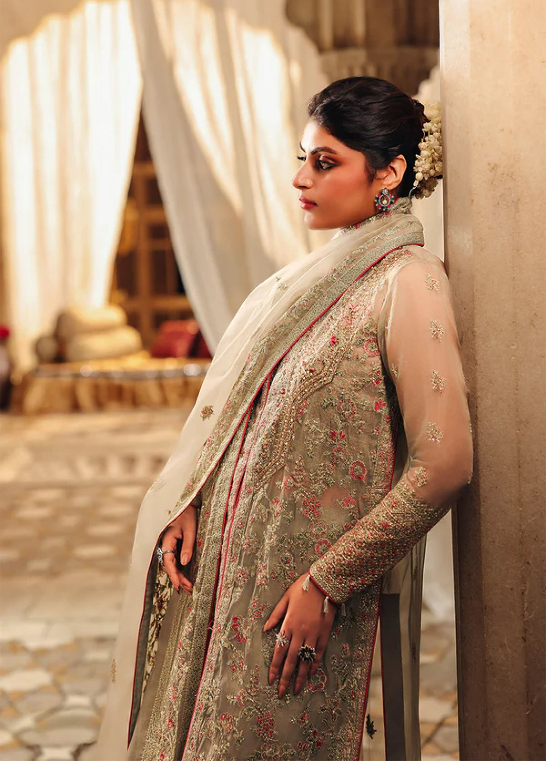 Silsila by Meeral Pret Embroidered Organza 3 Piece Nashmia - Festive Collection