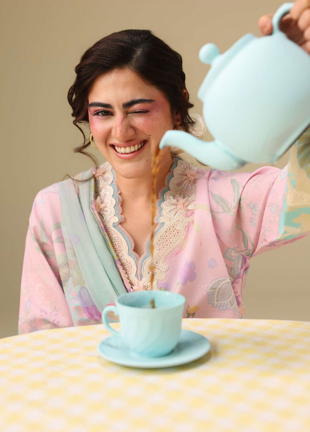 Soleil Hemline by Mushq Unstitched Printed Lawn 3 Piece Suit MU26USL Honey Petal HUNSS260312 - Festive Collection