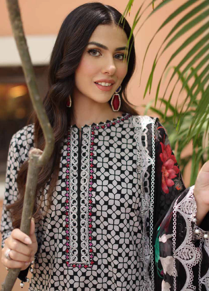 Combination by Charizma Unstitched Embroidered Luxury Lawn 3 Piece Suit CHR26UC CC6-08 - Summer Collection