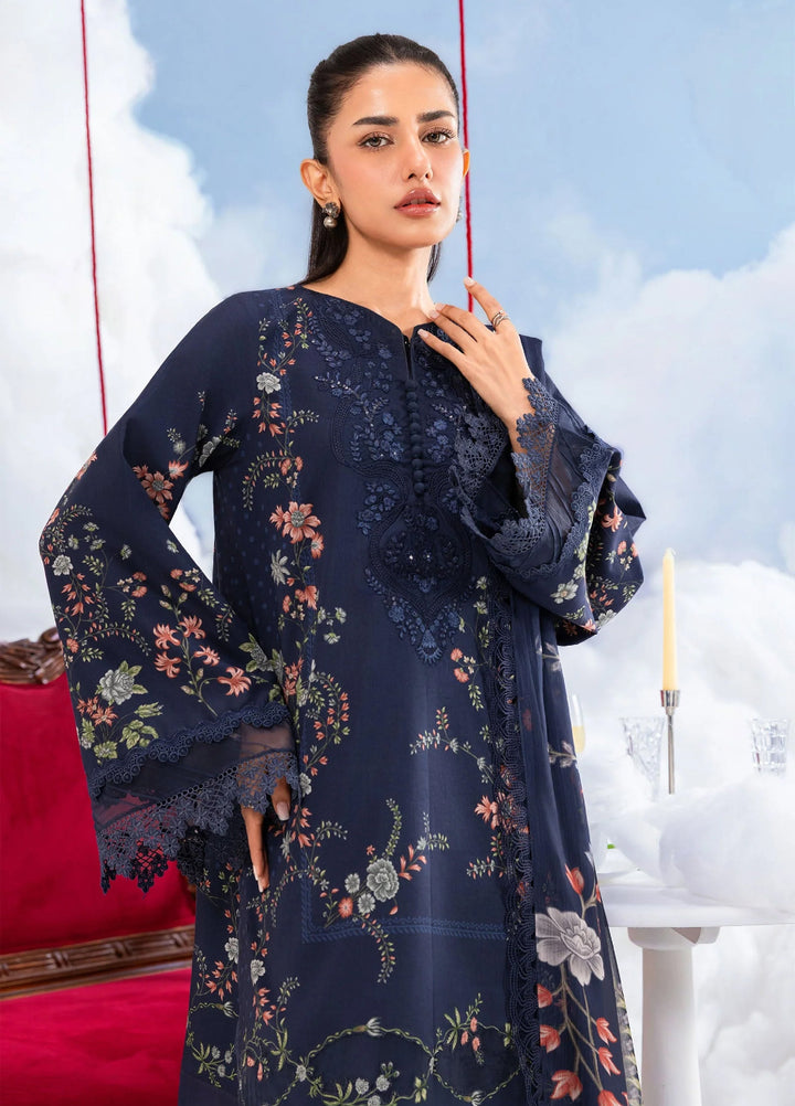 M Basics by Maria B Unstitched Embroidered Lawn 3 Piece Suit MB26SSEL MB-CUSV14-07B - Eid Collection