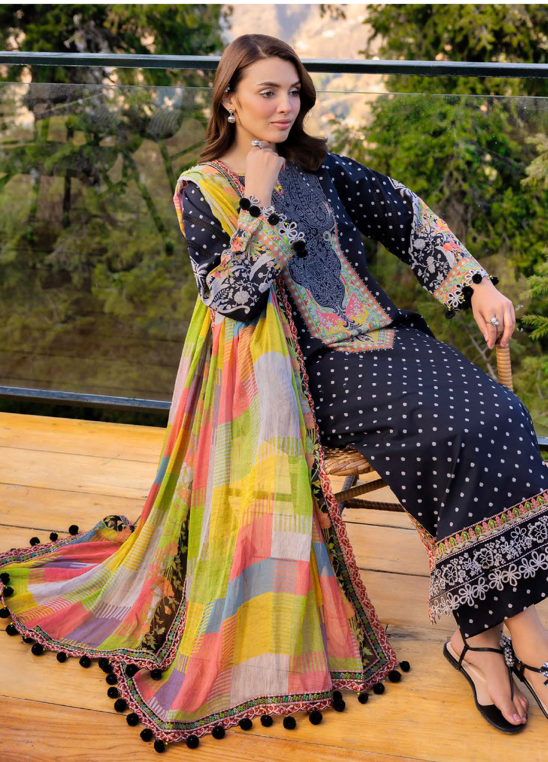 Rang e Bahar by Charizma Unstitched Embroidered Lawn 3 Piece Suit CHR26ULR CRB6-15 - Summer Collection
