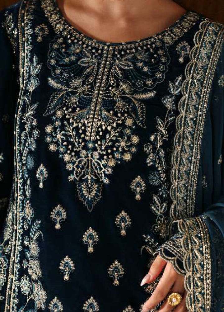 Marais by Gulaal Unstitched Velvet Embroidered 3 Piece Suits GL25VF GL-25-V11 Morena - Festive Collection