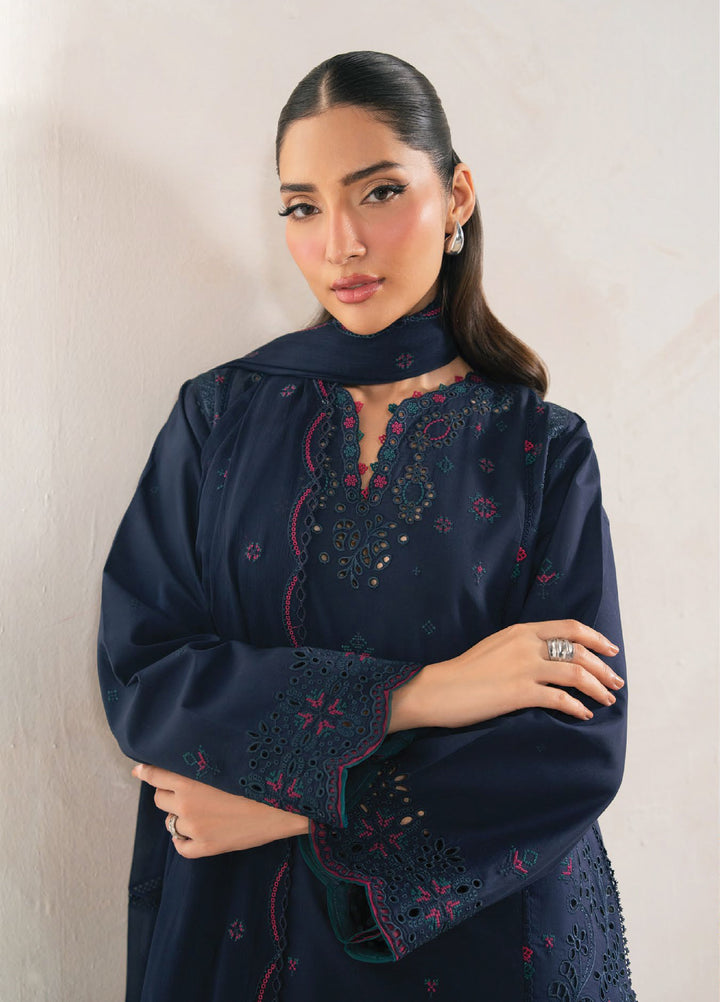Seran Unstitched Embroidered Lawn 3 Piece Suit SN26ULLE Celune D-03 - Eid Collection