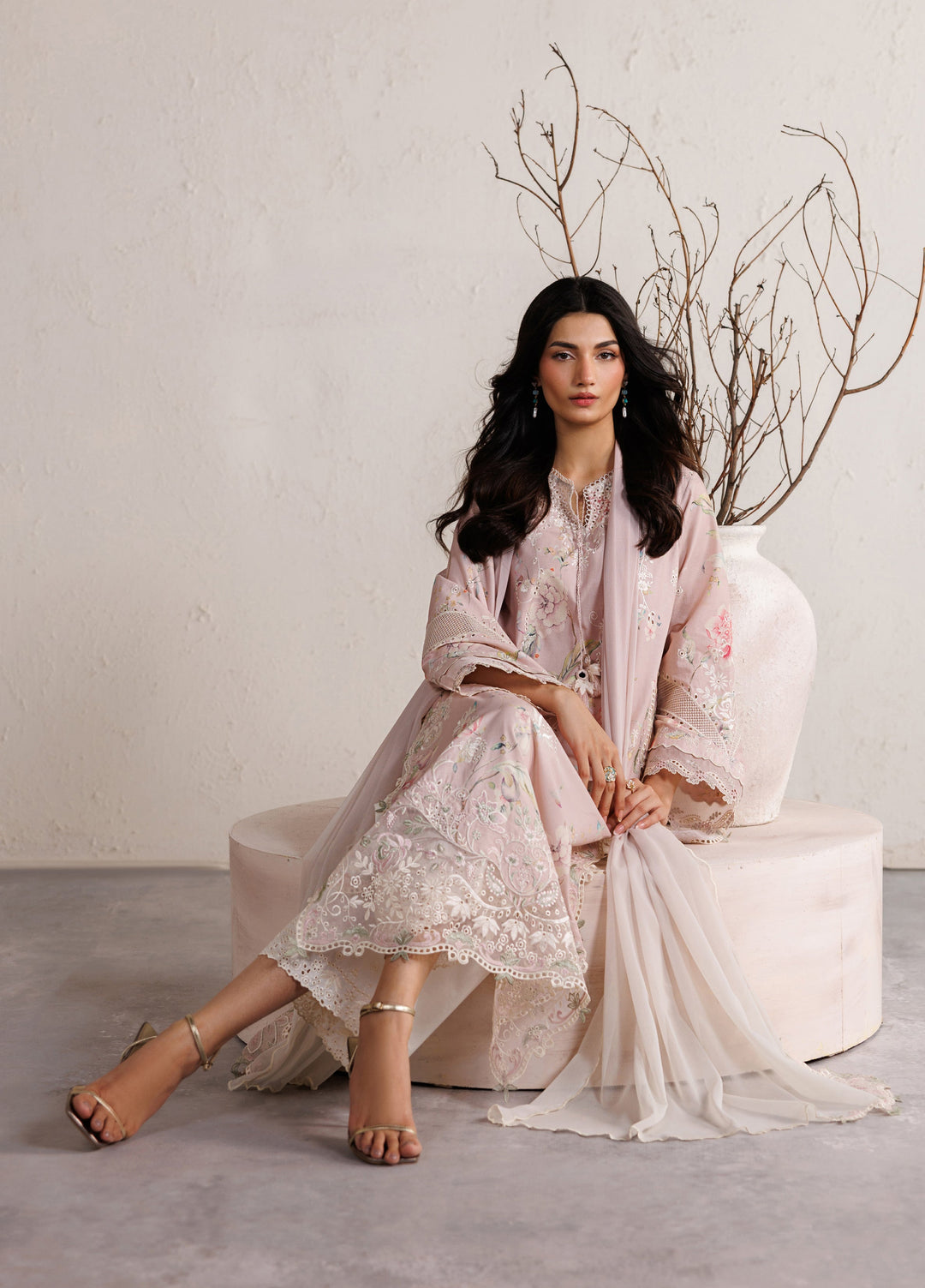 Iznik Unstitched Embroidered Lawn 3 Piece Suit IZ26ULF IBE-12 - Festive Collection