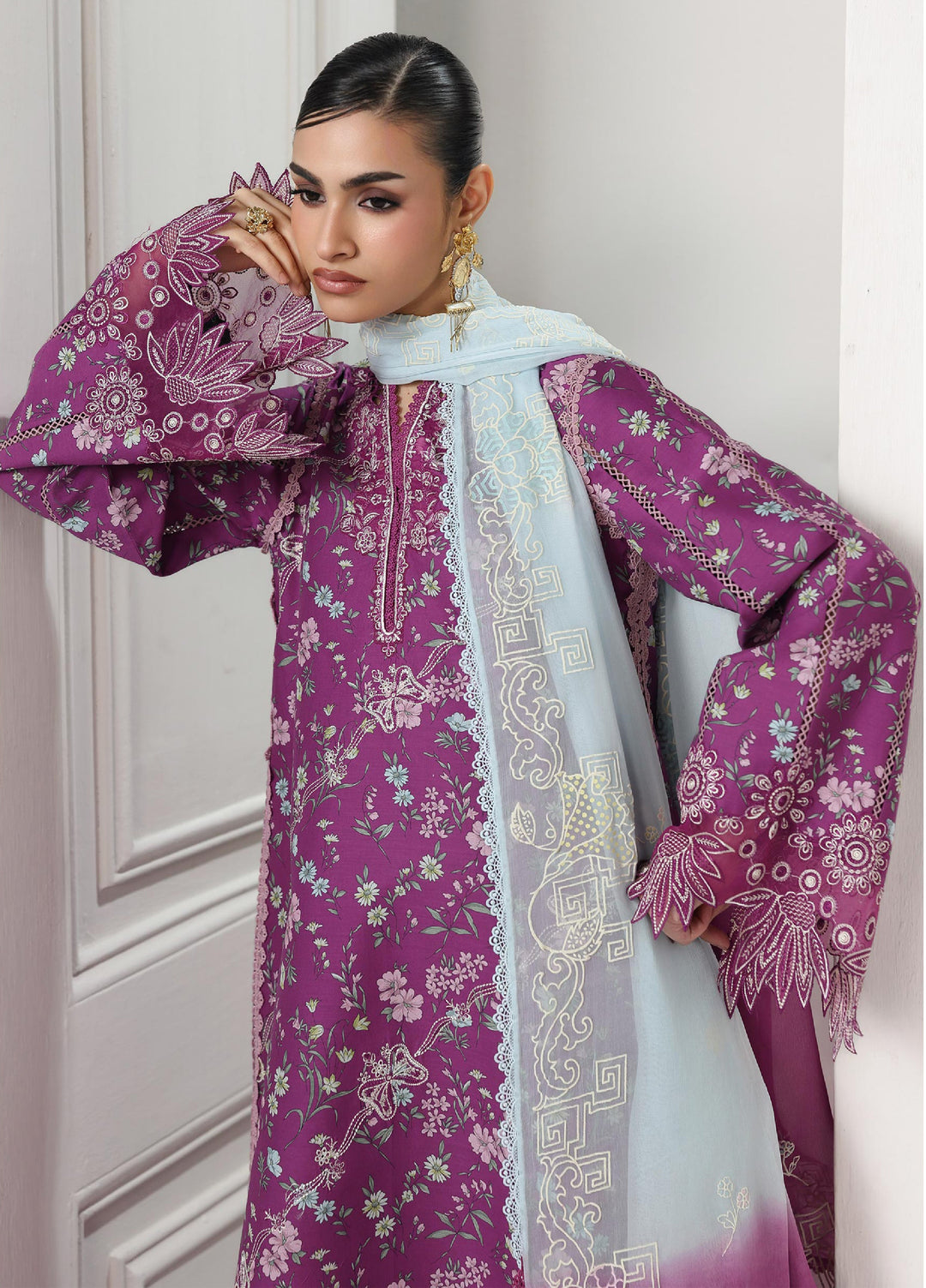 Q Prints by Qalamkar Unstitched Printed Lawn 3 Piece Suit QLK26UQL Brise QQP-09 (A) - Summer Collection