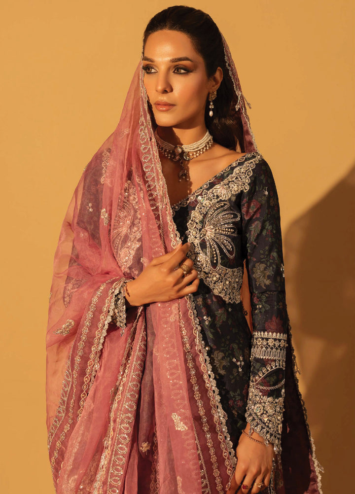 Aylin Unstitched Raw Silk Embroidered Suits 3 Piece AYL25US SAPPHIRE DUSK - Festive Collection