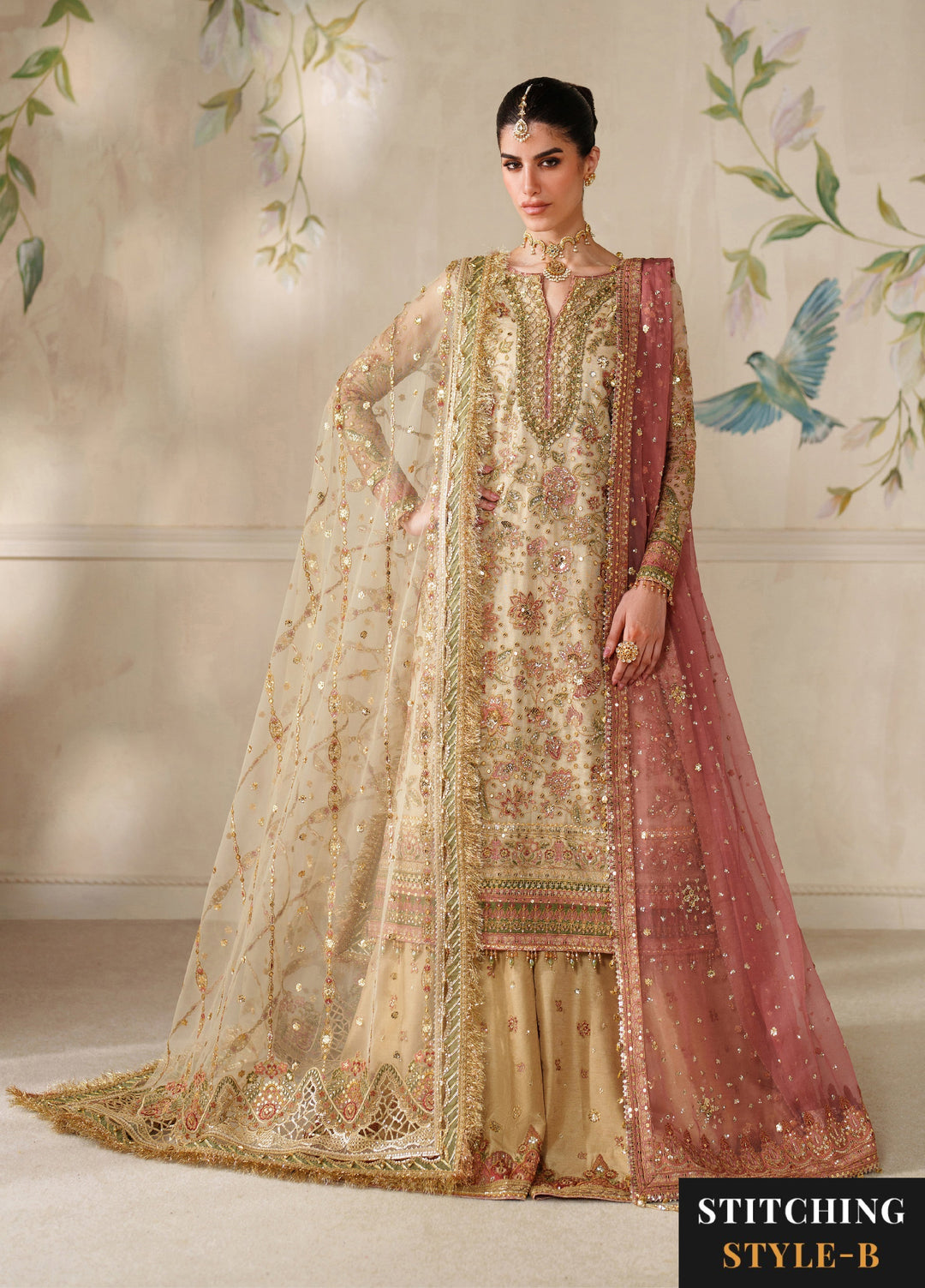 Chantelle by Baroque Unstitched Embroidered Organza 3 Piece Suit BQ26UCF V14-D02 - Festive Collection