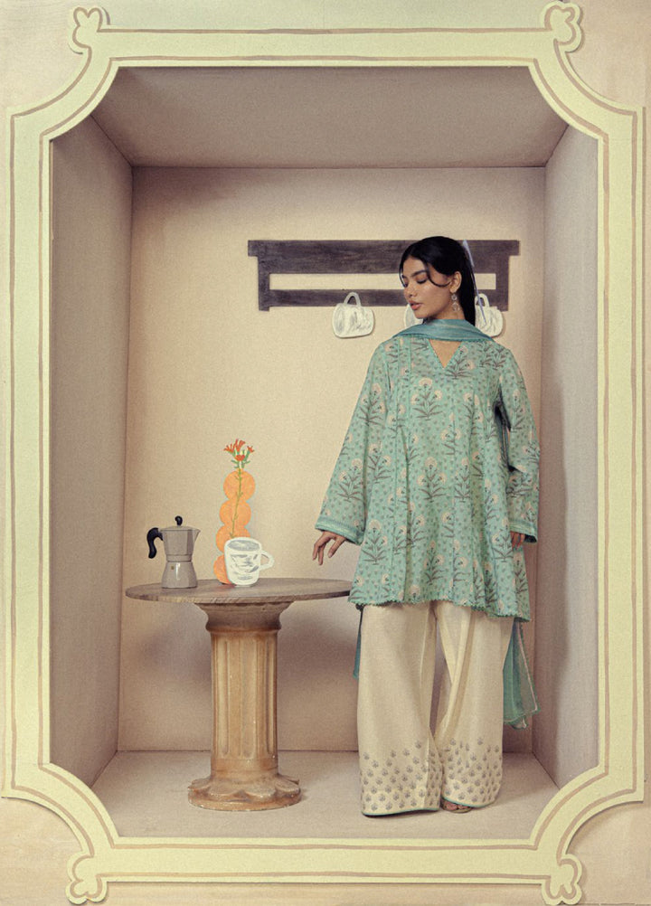 Coco by Zara Shahjahan Unstitched Printed Lawn 3 Piece Suit CZS26UPL ANTHEA-9B - Summer Collection