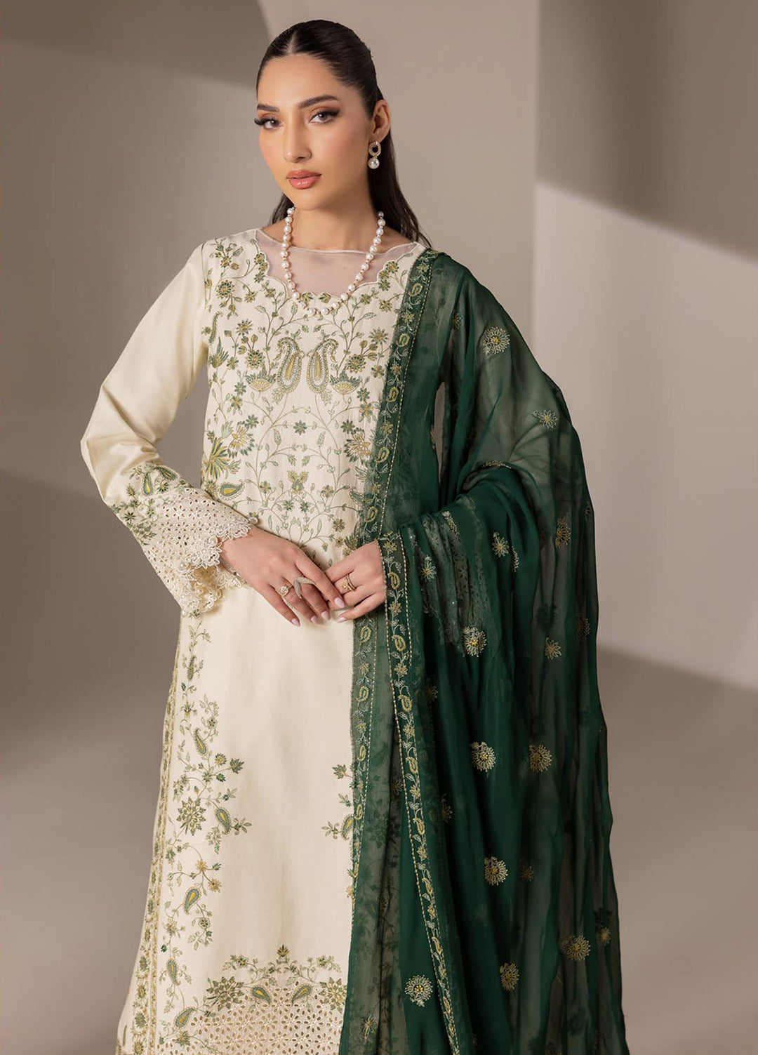 RajBari Exclusive Unstitched Embroidered Lawn 3 Piece Suit RB26UE D-5 - Summer Collection