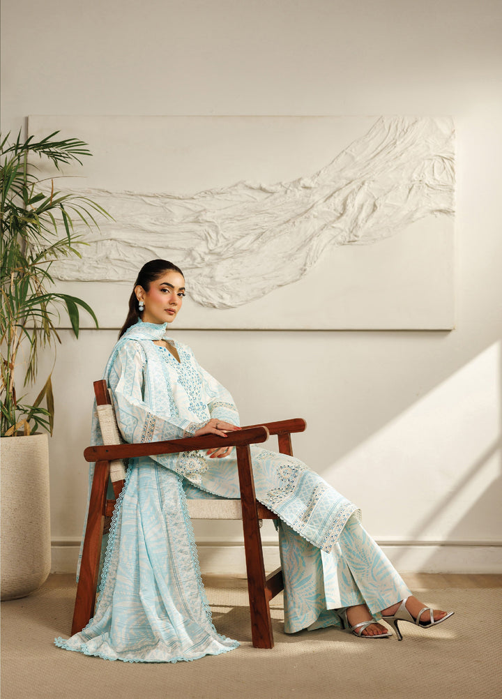 Leila by Mahnur Unstitched Embroidered Lawn 3 Piece Suit MN26ULL L-10 - Summer Collection