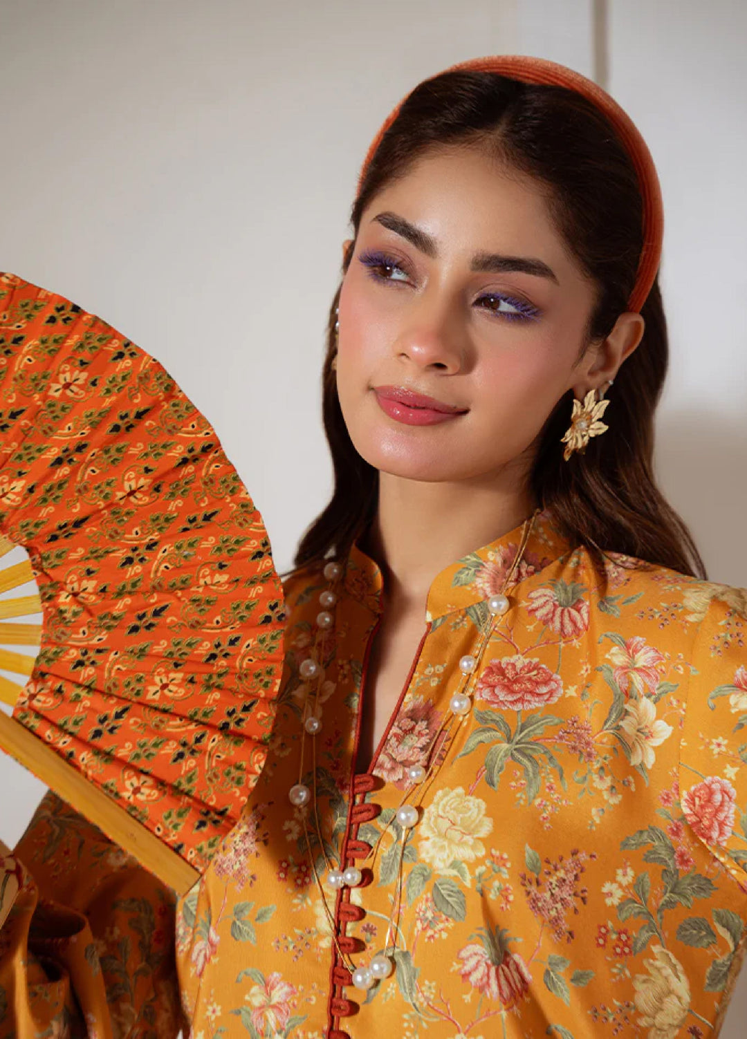 Basics by Gulaal Pret Embroidered Poly Lawn 2 Piece PL-21-S Marigold Veil - Summer Collection