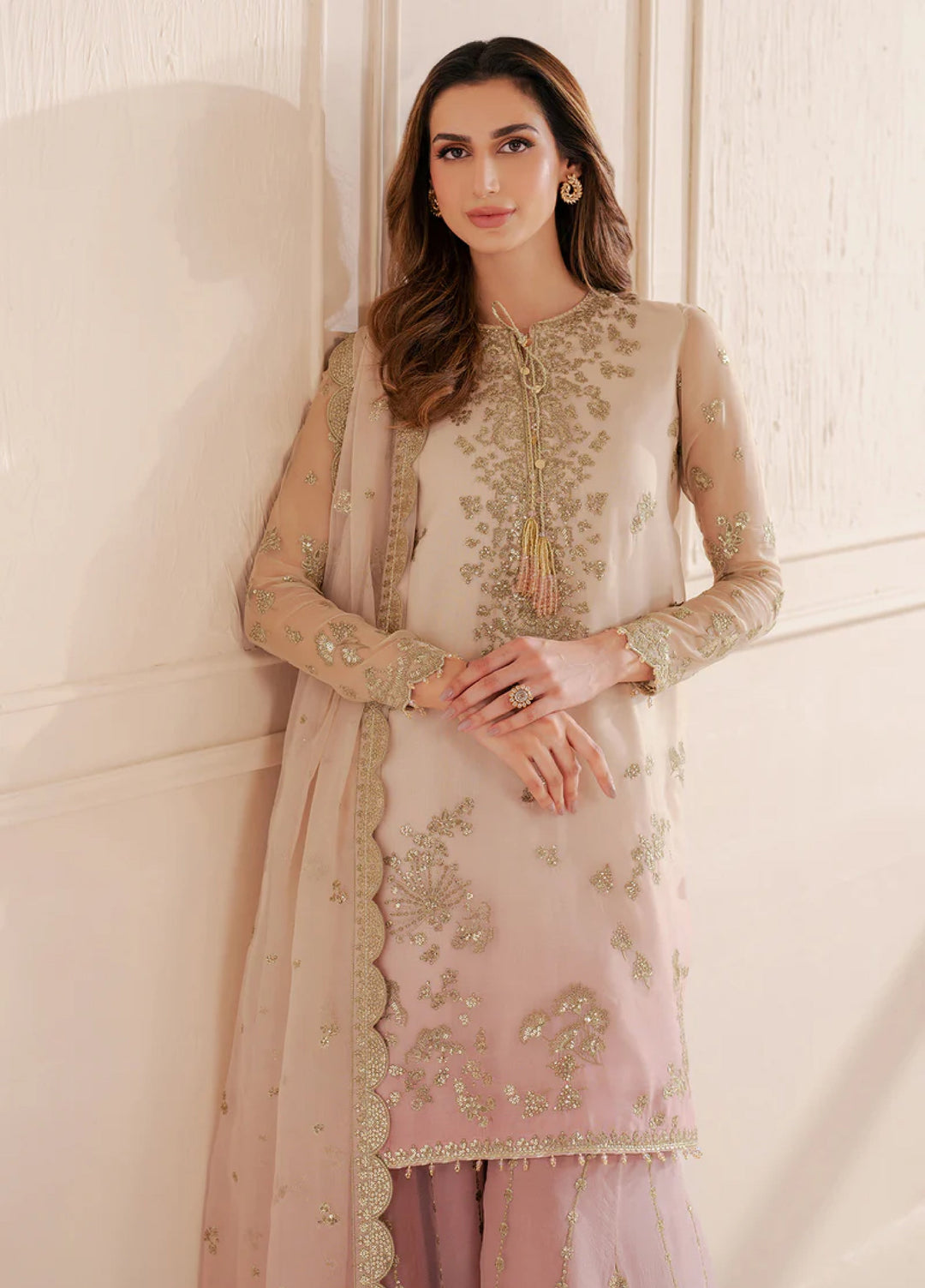 Jazmin Unstitched Chiffon Embroidered Suits 3 Piece JZ25CF JZ-UC-D3067 - Festive Collection