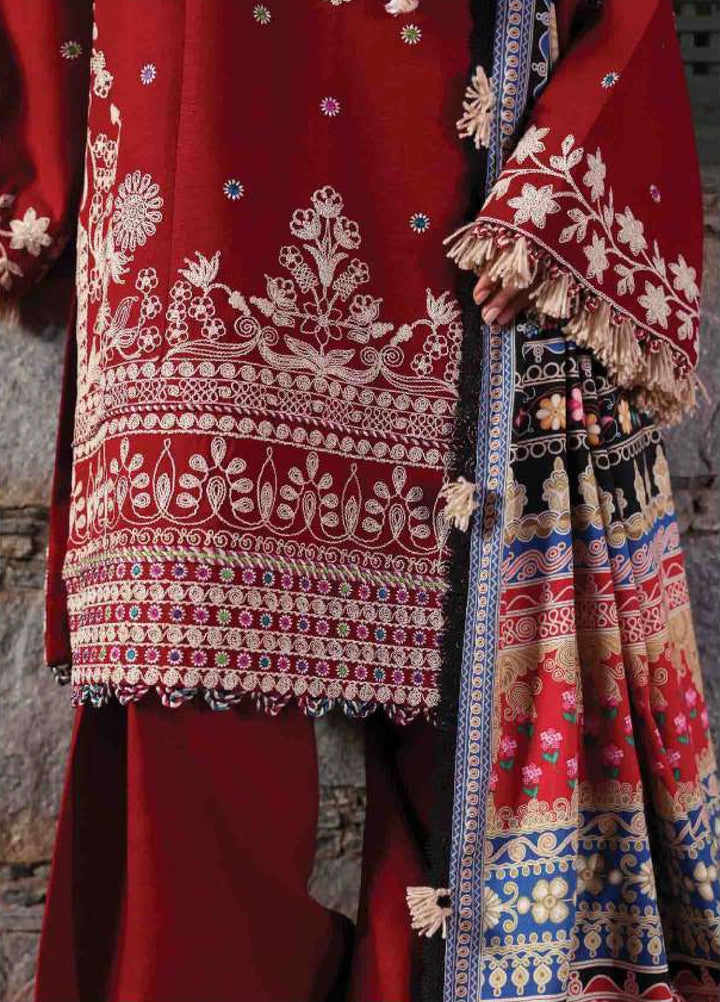 Amaris by Republic Womenswear Unstitched Luxury Shawl Karandi Embroidered Suits 3 Piece RW25AS D-13 - Winter Collection