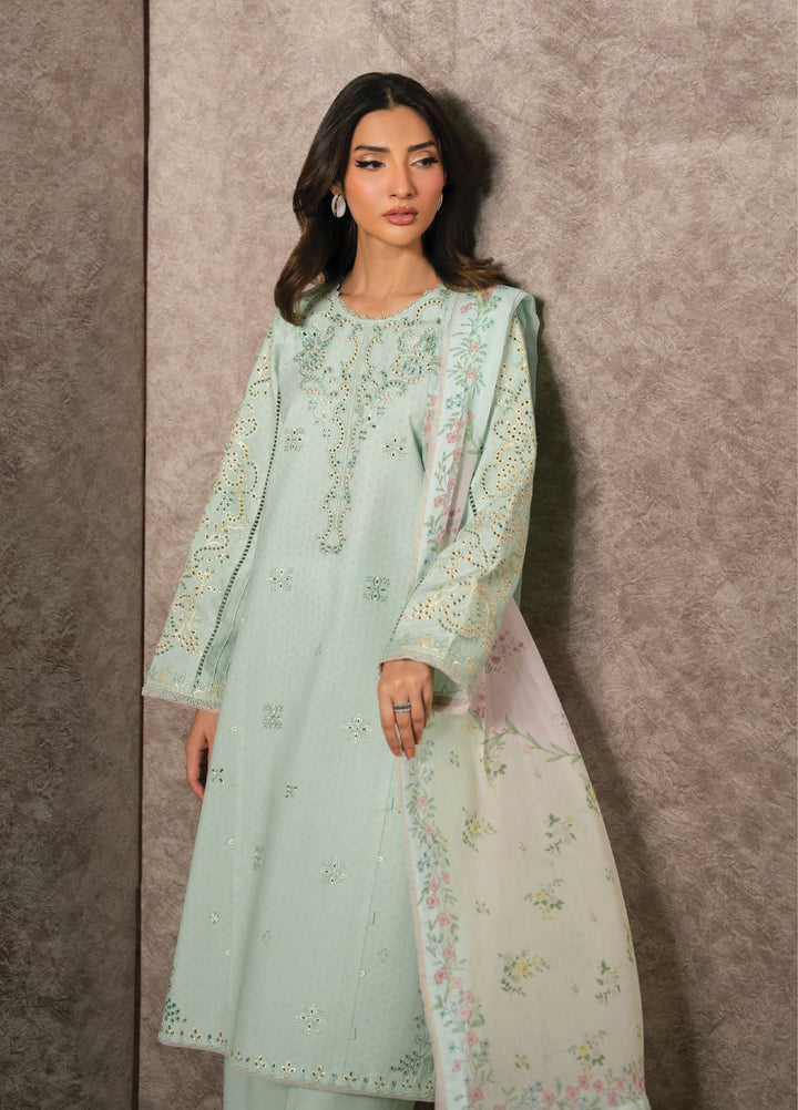 Seran Unstitched Embroidered Lawn 3 Piece Suit SN26ULLE Selise D-01 - Eid Collection