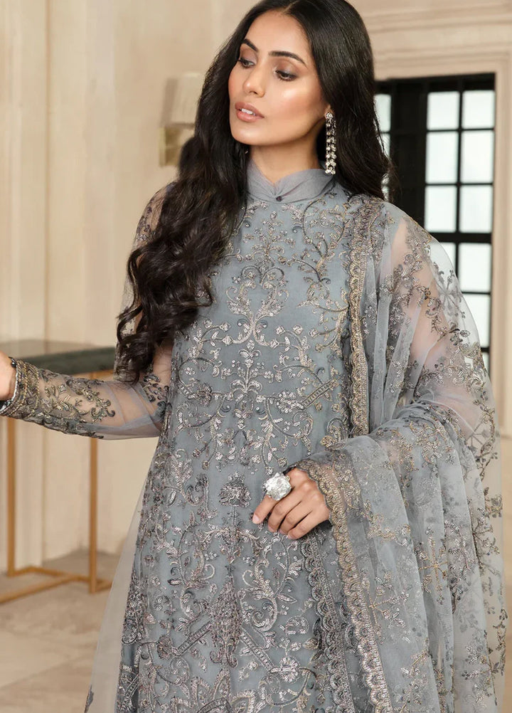 Zarif Women Unstitched Embroidered Net 3 Piece Suit ZR26UFC ZFG 07 HAZEL - Festive Collection