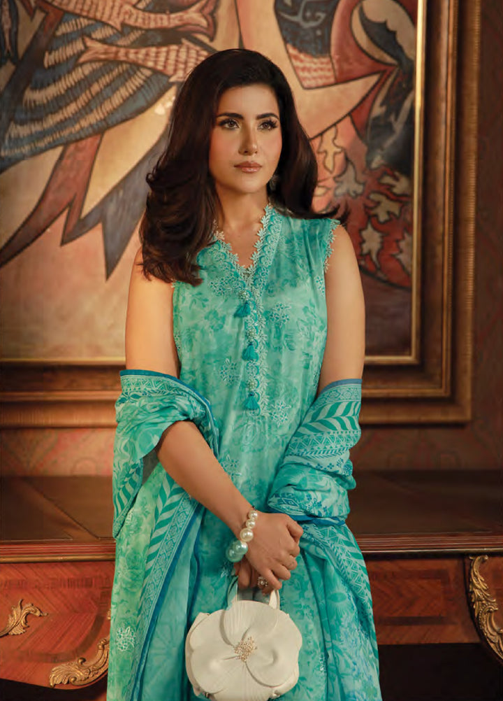 Komal Lawn by Lakhany Unstitched Embroidered Lawn 3 Piece Suit LSM26UK LG-IZ-0537 - Summer Collection