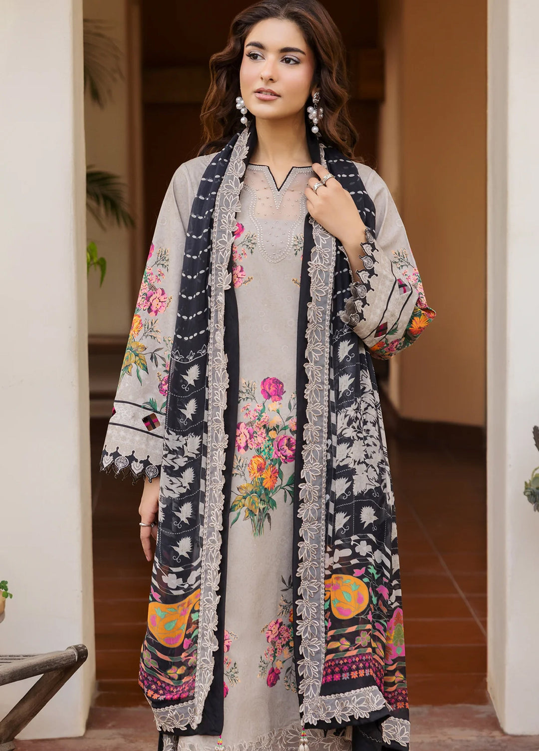 Andaaz by Charizma Unstitched Embroidered Lawn 3 Piece Suit CHR26UAL CAD6-08 - Summer Collection