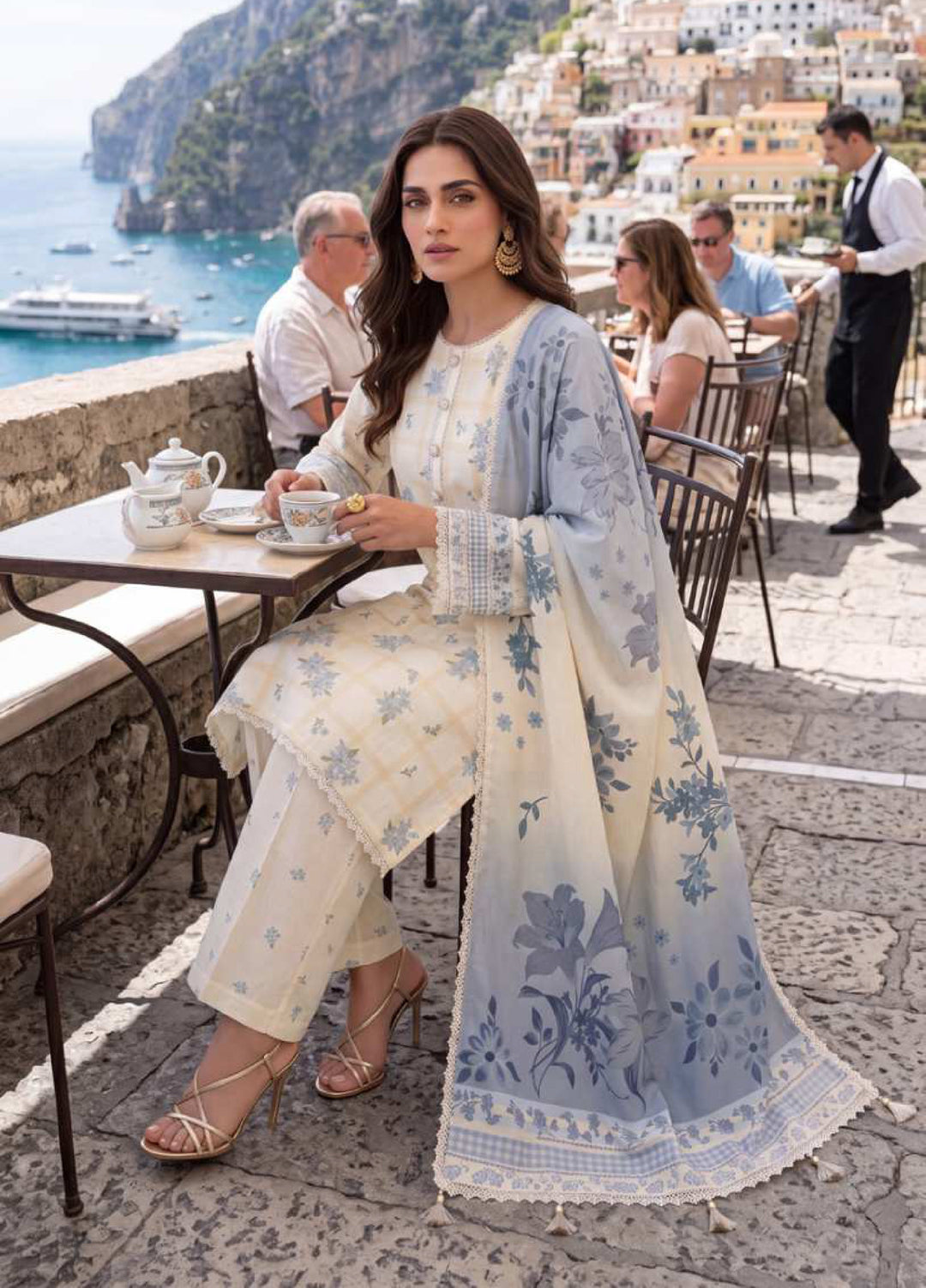Coco Cords by Al Zohaib Unstitched Printed Lawn 3 Piece Suit AZ26UCL-4 - Casual Collection