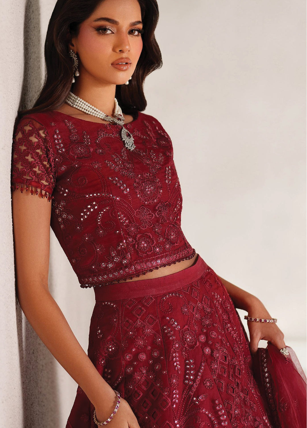 Muse Thread by Zarif Unstitched Organza Embroidered Suits 3 Piece ZRF25MT 01 SHEEN - Festive Collection