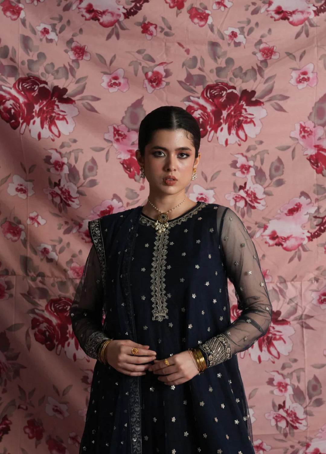 Koel by Jahaan RTW Embroidered Net 3 Piece Suit Zoor Festive Collection